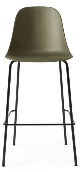 Audo Copenhagen Barová židle Harbour Side Chair 63 cm, olive/black steel
