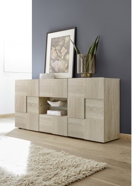 Komoda SERIAN 121x111x43 cm dub sonoma