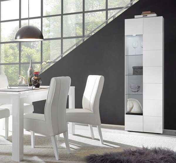Komoda SERIAN 60x187x43 cm bílá