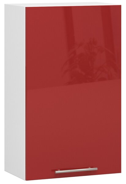Horní kuchyňská skříňka Ozara W50 H720 (bílá + červený lesk). 1071193