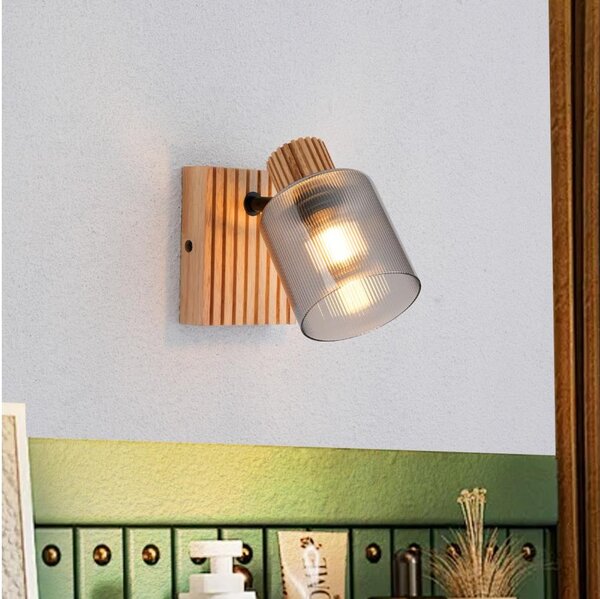 Brilagi - Nástěnné bodové svítidlo HYGGE 1xE14/15W/230V dřevo/kouřová
