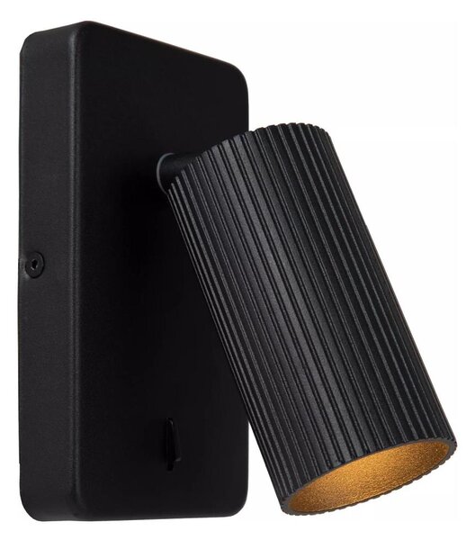 Lucide 09239/11/30 - Nástěnné bodové svítidlo CLUBS 1xGU10/40W/230V černá