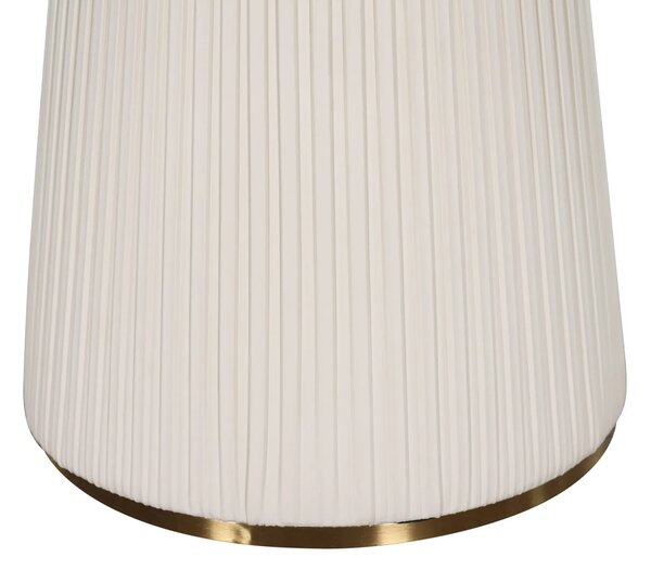 LivinHill Jídelní stůl Modig 120 cm eko kůže ecru/mramor