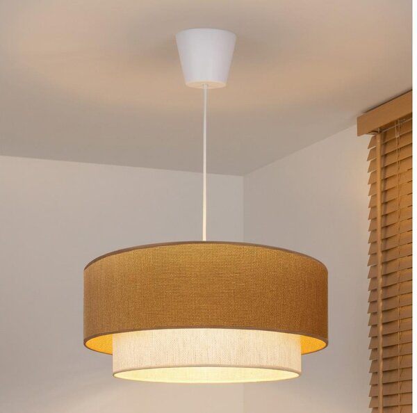 Brilagi - LED Lustr na lanku BOHO ECO 1xE27/10W/230V pr. 40 cm béžová/krémová