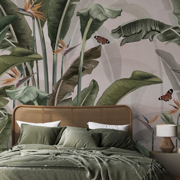 Fototapeta - Jungle s motýly (245x170 cm)