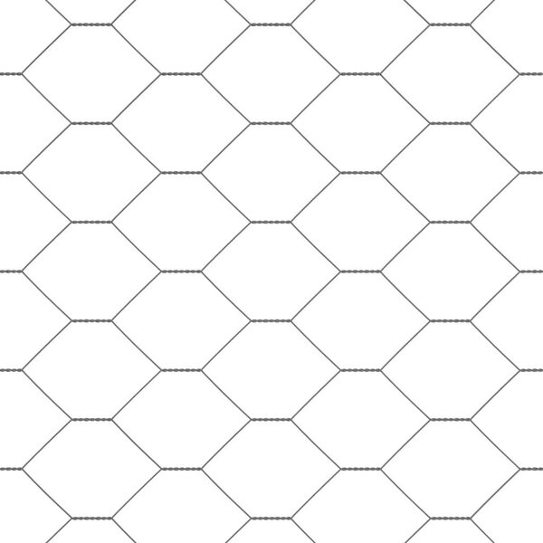 Hexagonální plot s podpěrou 100 x 0,5 m Ocel potažená PVC Šedá 3353298