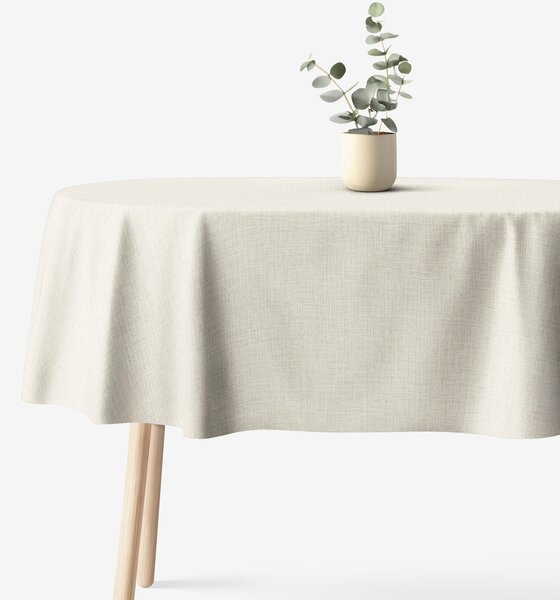 Goldea oválný ubrus 100% bavlněné plátno - přírodní režný 140 x 180 cm