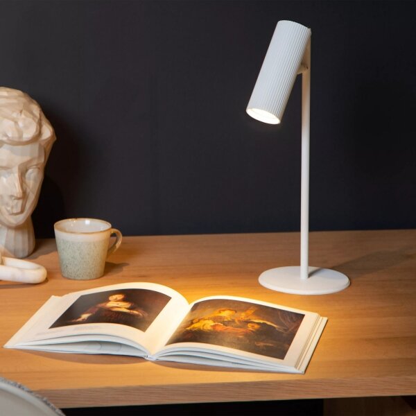 Lucide 09539/01/31 - Stolní lampa CLUBS 1xGU10/40W/230V bílá