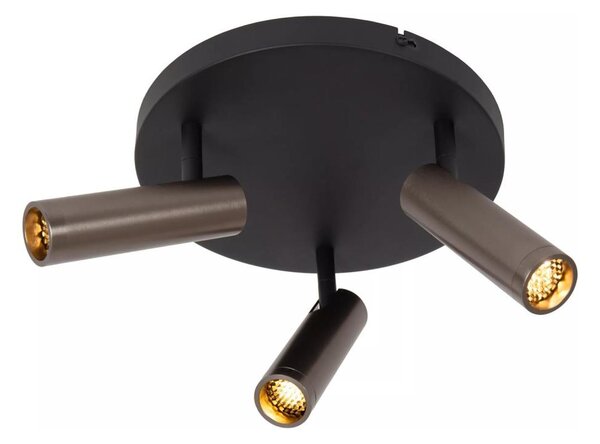 Lucide 22974/13/15 - Bodové svítidlo GRADO 3xGU10/12W/230V hnědá/černá