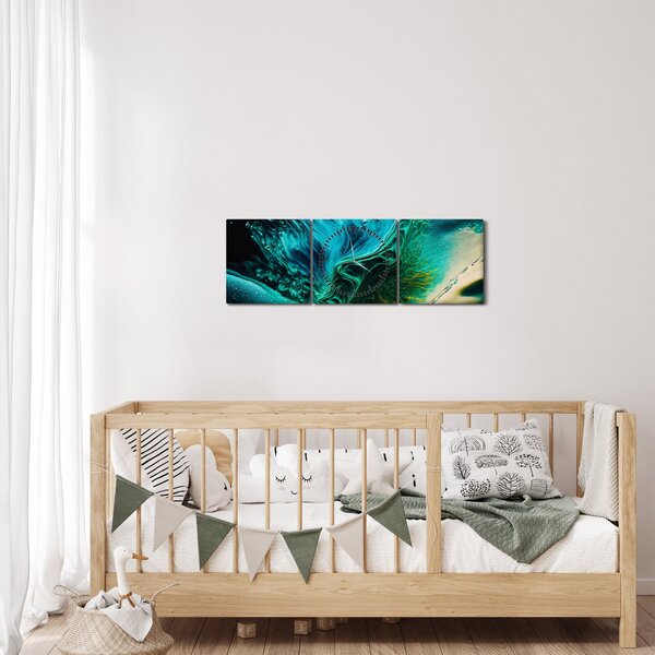 Obraz - Abstraktní pozadí (s hodinami) (90x30 cm)
