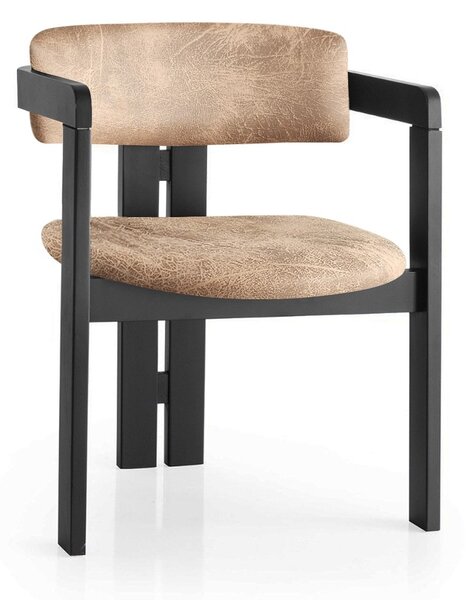 Hanah Home Jídelní židle CO z masivu černá/béžová