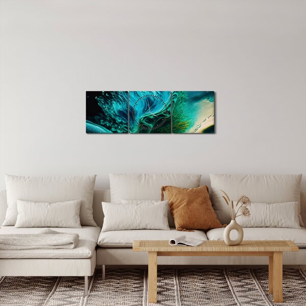 Obraz - Abstraktní pozadí (s hodinami) (90x30 cm)