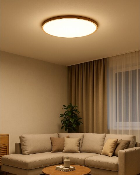 LED Stropní svítidlo LED/40W/230V 3000/4000/6500K pr. 50 cm béžová