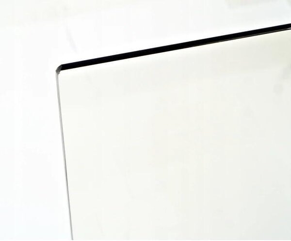 Krbové sklo 245 × 265 mm – samočisticí sklo s pyrolýzou, leštěné sklo do krbu, pohledové sklo pro krb | 24,5 × 26,5 cm