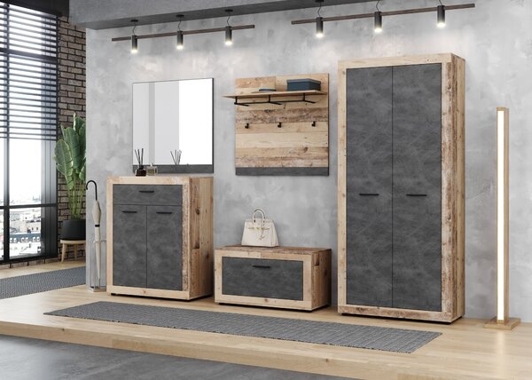 Vivaldi Komoda Luna 89,9 cm dub Matera světlý/šedá