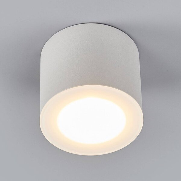 Helestra Oso stropní LED světlo, kruh, bílý mat, stmívatelný, Bílá / opál, Koupelna, Hliník, Moderní
