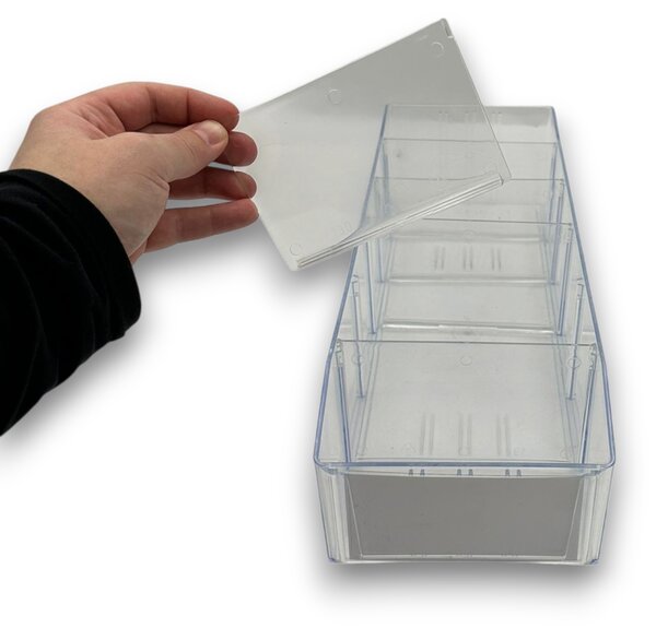 Usporadejto.cz Úložný box, ideální do spíže, s etiketou + 2 přepážky, BITO, 40x13cm