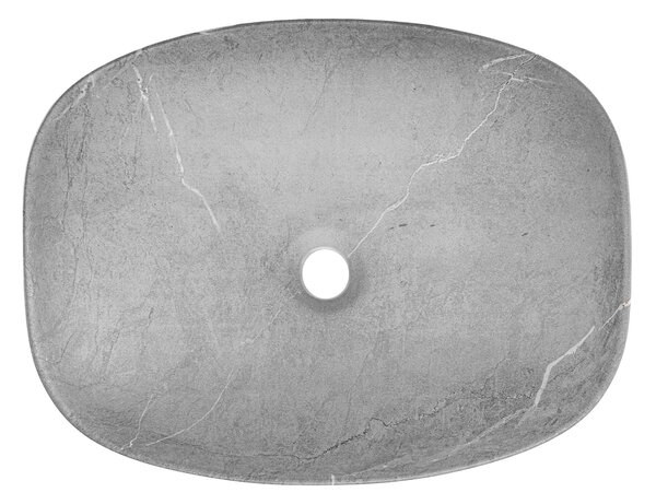 Comad Anna umyvadlo 50x39 cm oválné na pult šedá/kámen UN-ANNA-MH1