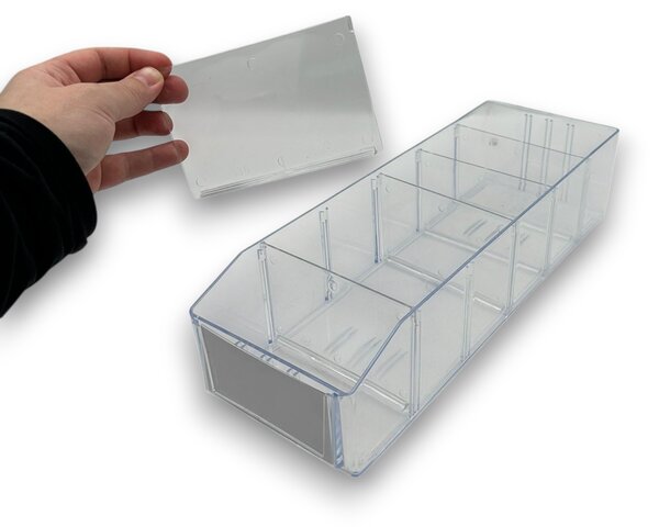 Usporadejto.cz Úložný box, ideální do spíže, s etiketou + 2 přepážky, BITO, 40x13cm