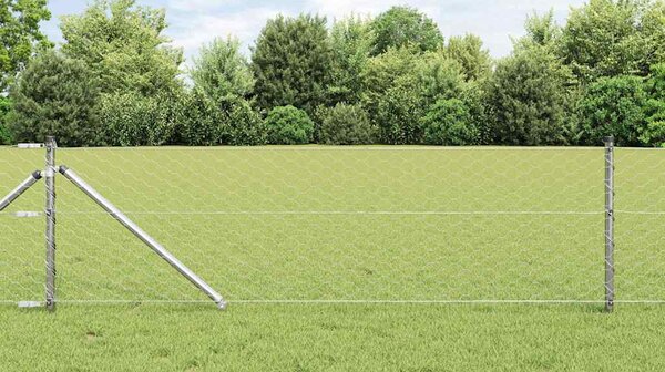 Hexagonální plot s podpěrou 10 x 0,6 m Pozinkovaná ocel 3353335