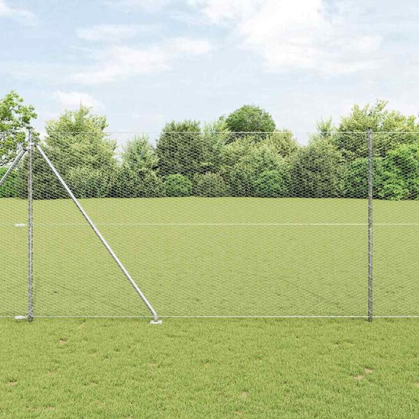 Hexagonální plot s podpěrou 10 x 1,5 m Pozinkovaná ocel 3353353