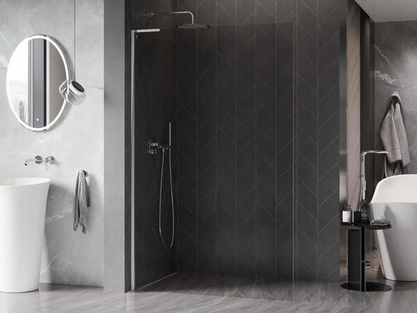 Mexen Kioto-X L stěna sprchová Walk-in 60 x 200 cm, transparentní 10 mm, chrom - 800-060-107-01-00-X