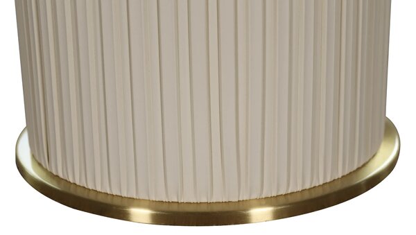 LivinHill Konferenční stolek Modig M 80 cm eko kůže ecru/mramor