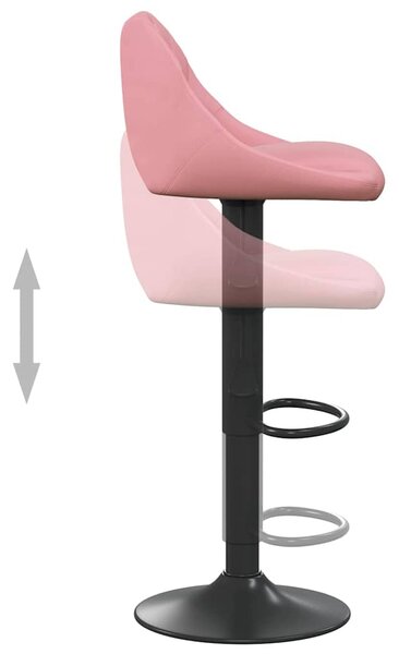 Barové židle 2 ks růžové samet 335354