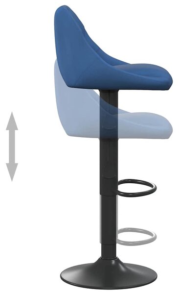 Barové židle 2 ks modré samet 335353
