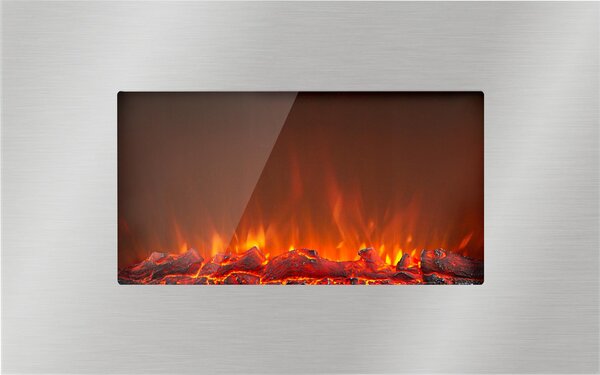 Klarstein Elektrický krb, elektrický krb do obývacího pokoje a interiéru, elektrický krb s LED plameny, ventilátorový ohřívač s časovačem, nastavitelný termostat, ohřívač 2000 W