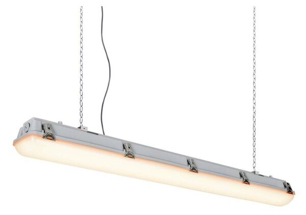 BIG WHITE SLV IMPERVA 120 CW LED, vnitřní nástěnné a stropní nástavbové svítidlo, IP66, šedá, 3000K 1001314
