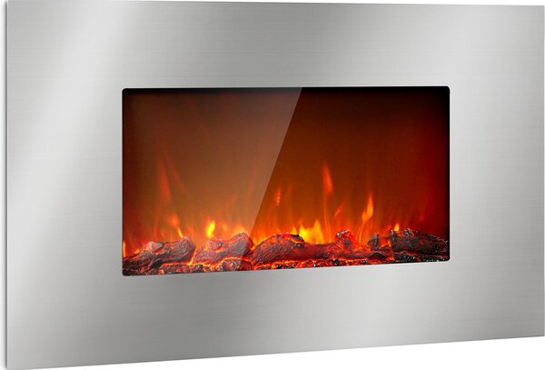 Klarstein Elektrický krb, elektrický krb do obývacího pokoje a interiéru, elektrický krb s LED plameny, ventilátorový ohřívač s časovačem, nastavitelný termostat, ohřívač 2000 W