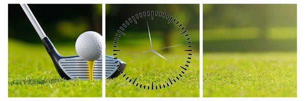 Obraz - Golf (s hodinami) (90x30 cm)
