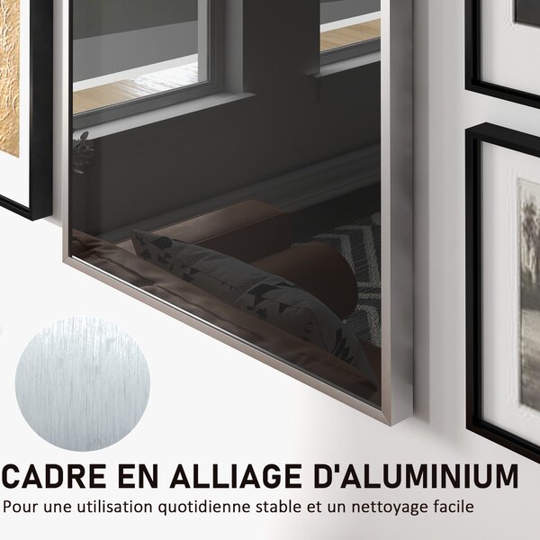 HOMCOM Rámová skříň T-rám na dresy z hliníku s UV ochranným akrylem, 70 x 90 cm | Aosom