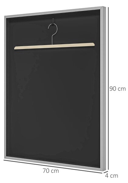 HOMCOM Rámová skříň T-rám na dresy z hliníku s UV ochranným akrylem, 70 x 90 cm | Aosom