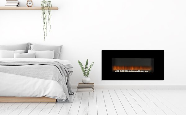 Elektrický ambientní krb alpina s efektem ohně - obklad na stěnu - 1800-2000 Watt - dálkové ovládání