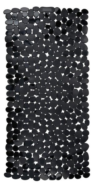Černá protiskluzová koupelnová podložka Wenko Paradise, 71 x 36 cm