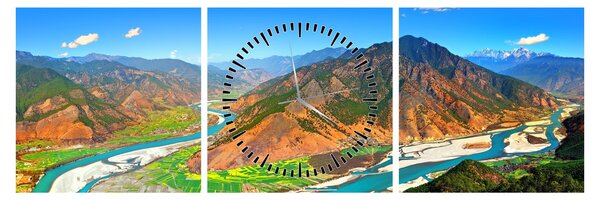 Obraz - Yangtze River (s hodinami) (90x30 cm)