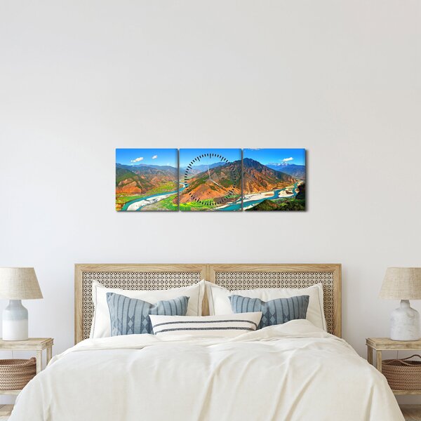 Obraz - Yangtze River (s hodinami) (90x30 cm)