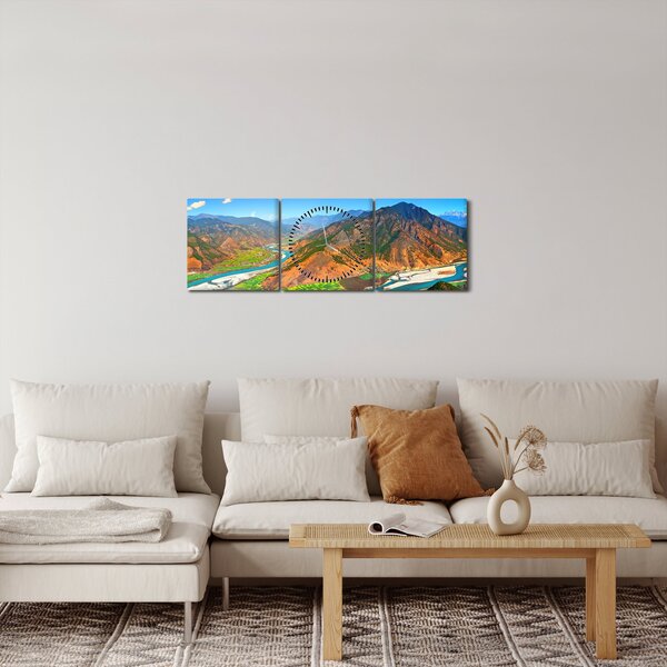 Obraz - Yangtze River (s hodinami) (90x30 cm)