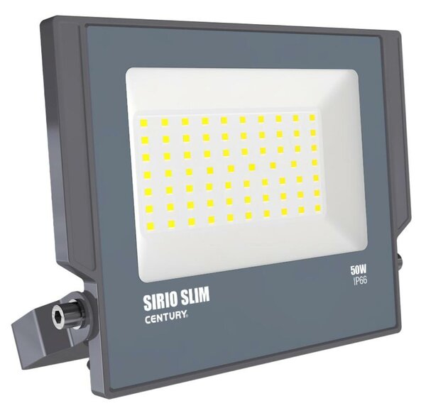 CENTURY REFLEKTOR LED SIRIO SLIM ČERNÝ 50W 4000K 4500Lm 110d 200x29x178mm IP66 CEN SRS-509540
