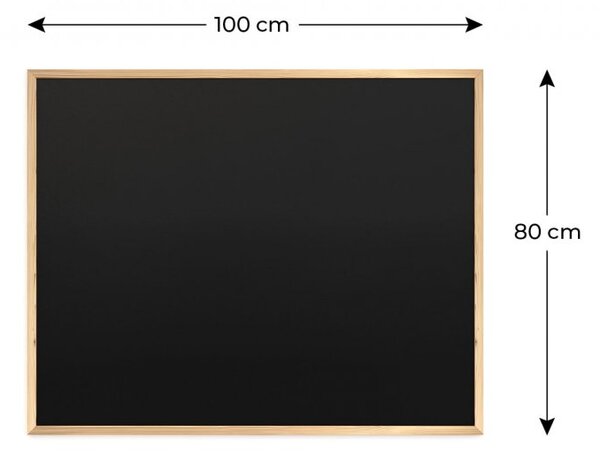 Allboards, Černá křídová tabule 100x80 cm, dřevěný rám, ECO, TB108ECO