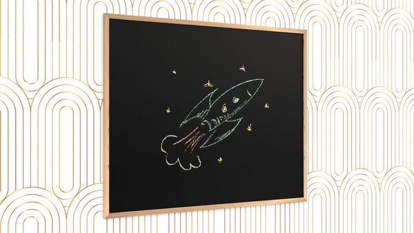 Allboards, Černá křídová tabule 100x80 cm, dřevěný rám, ECO, TB108ECO