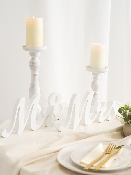 Sinsay - Stojící svatební dekorace Mr & Mrs - bílá