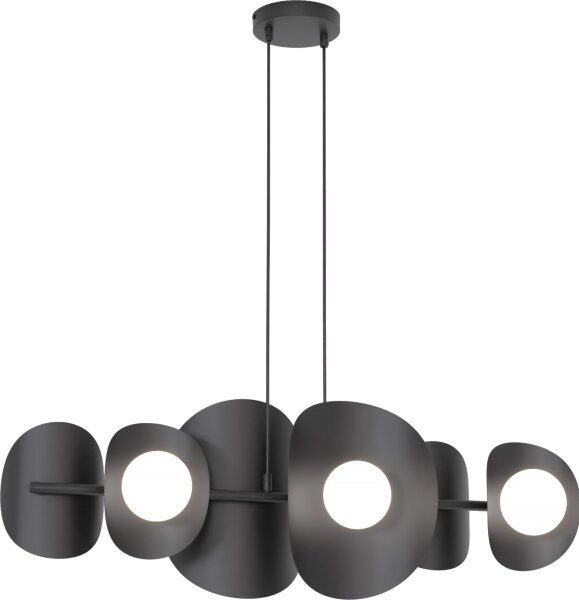 Lustr na lanku ELEMENTI 6xG9/8W/230V černá
