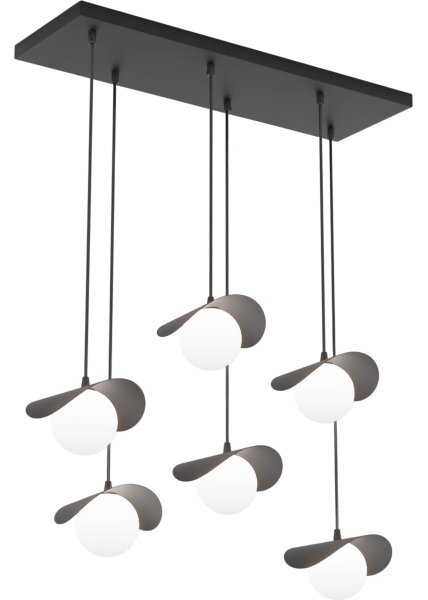 Lustr na lanku RITUAL 6xG9/8W/230V černá