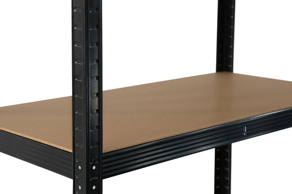Kovový regál BestBerg BBMS-10B / 90 x 180 x 40 cm / 5 polic / černá/hnědá