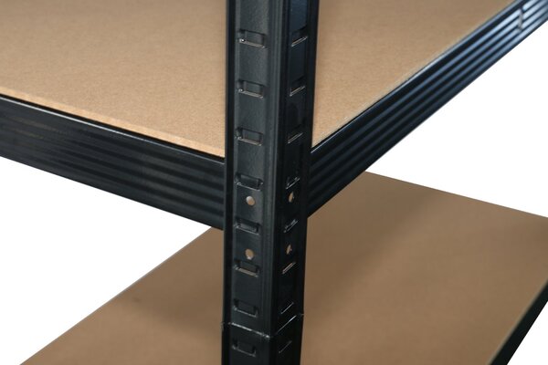 Kovový regál BestBerg BBMS-10B / 90 x 180 x 40 cm / 5 polic / černá/hnědá