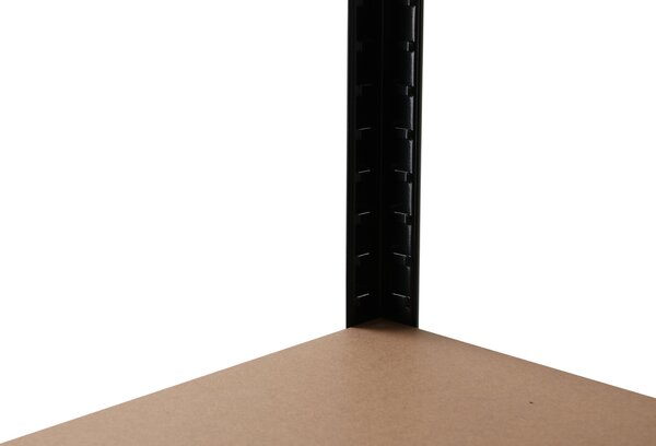 Kovový regál BestBerg BBMS-10B / 90 x 180 x 40 cm / 5 polic / černá/hnědá