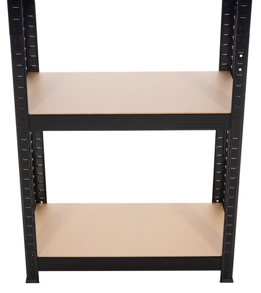 Kovový regál BestBerg BBMS-10B / 90 x 180 x 40 cm / 5 polic / černá/hnědá